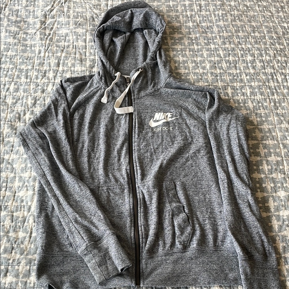 Nike Gray Zip-Up Hoodie